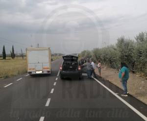 Incidente lungo la strada provinciale 95 Montalbano - Scanzano in direzione Montalbano e a pochi metri dallo stesso centro abitato.