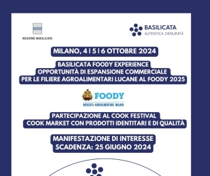 Manifestazione di interesse per Basilicata Foody Experience