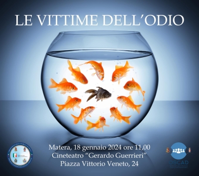 “Le vittime dell’odio”: OSCAD fa tappa a Matera. Polizia di Stato e Carabinieri promuovono l’evento per il contrasto degli atti discriminatori.